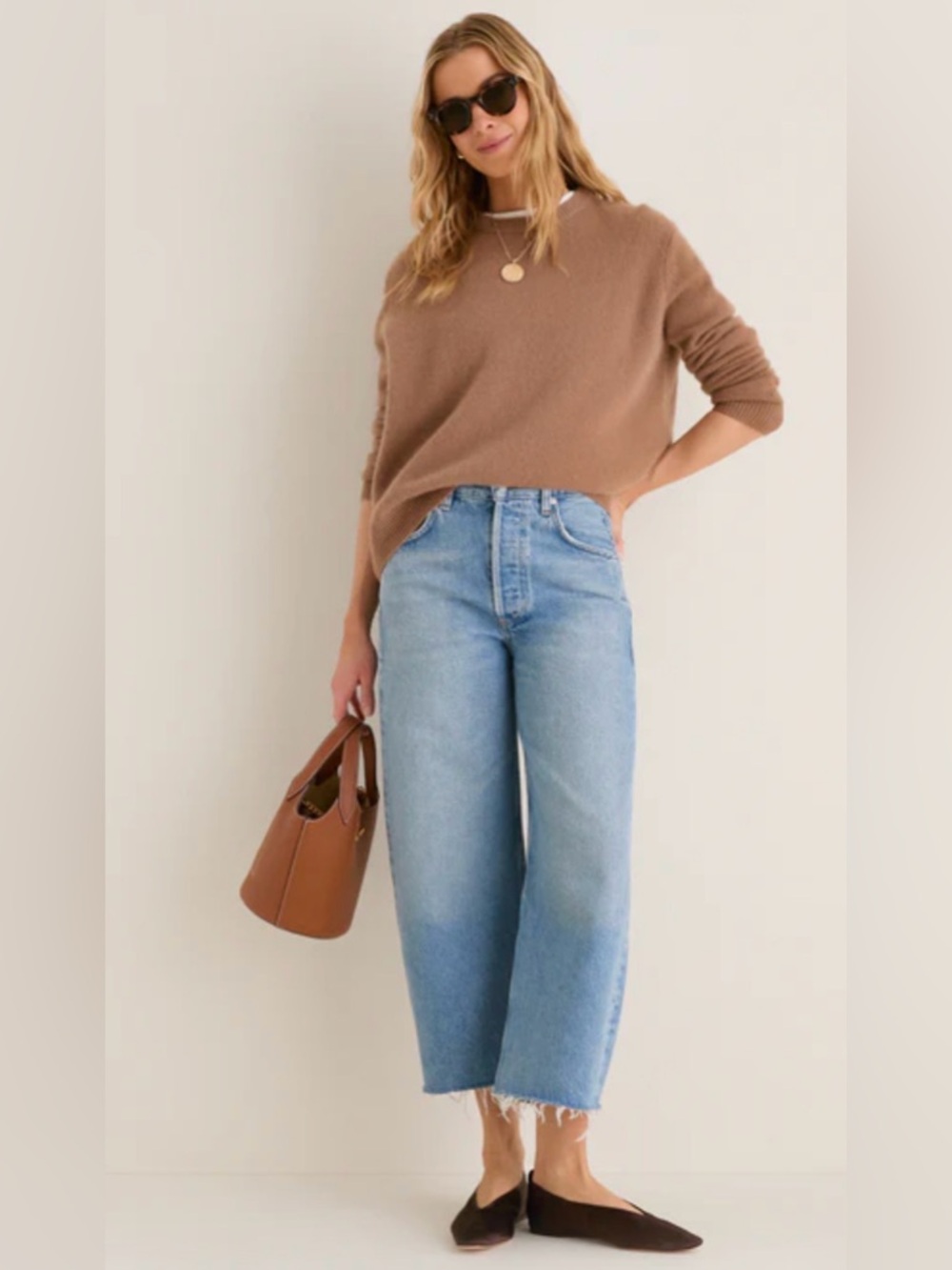 Citizens of Humanity Ayla raw hem crop Light Wash Denim Jeans Sz30 NWT